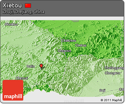 Political Panoramic Map of Xietou