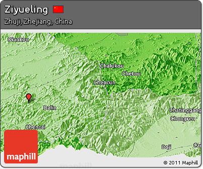 Political Panoramic Map of Ziyueling