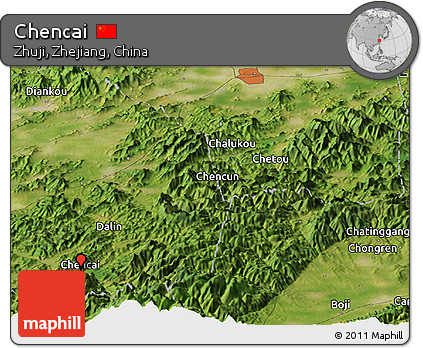 Satellite Panoramic Map of Chencai