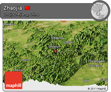 Satellite Panoramic Map of Zhaojia