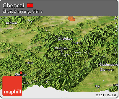 Satellite Panoramic Map of Chencai
