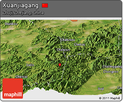Satellite Panoramic Map of Xuanjiagang