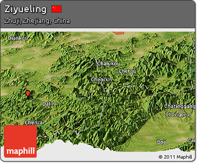 Satellite Panoramic Map of Ziyueling