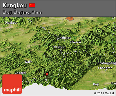 Satellite Panoramic Map of Kengkou