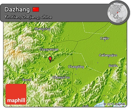 Physical 3D Map of Dazhang