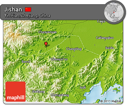 Physical 3D Map of Jishan