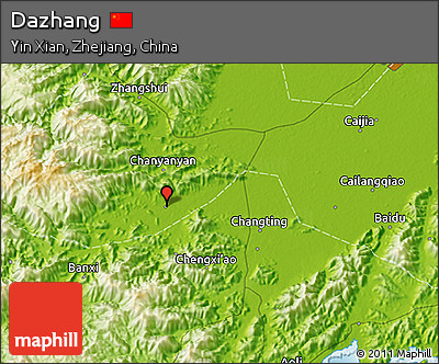 Physical 3D Map of Dazhang