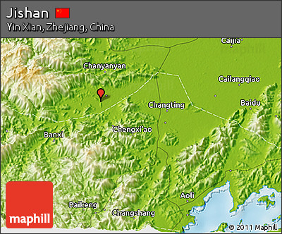 Physical 3D Map of Jishan