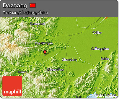 Physical 3D Map of Dazhang