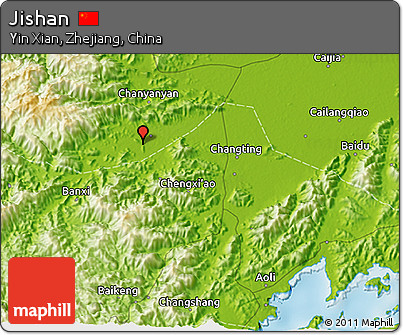 Physical 3D Map of Jishan