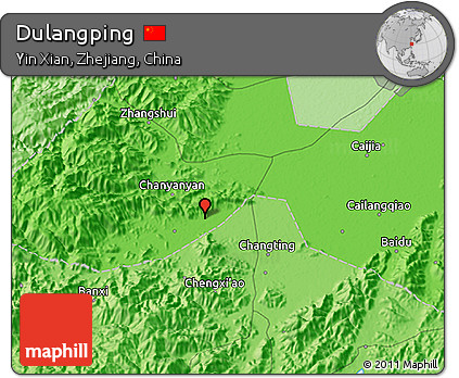 Political 3D Map of Dulangping