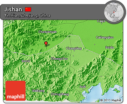 Political 3D Map of Jishan