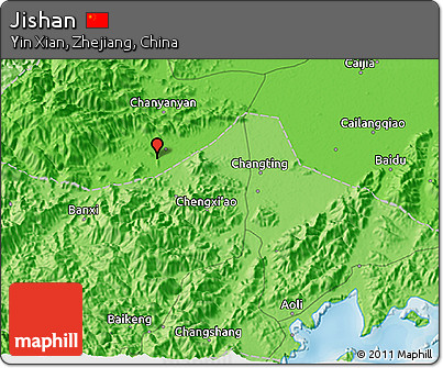 Political 3D Map of Jishan