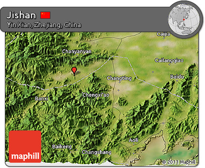 Satellite 3D Map of Jishan