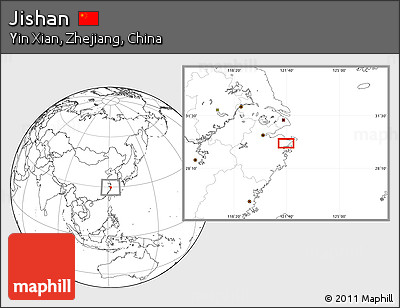 Blank Location Map of Jishan