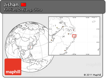 Blank Location Map of Jishan