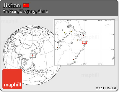 Blank Location Map of Jishan