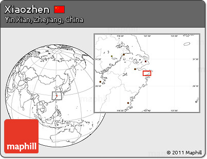 Blank Location Map of Xiaozhen