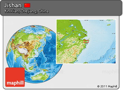 Physical Location Map of Jishan