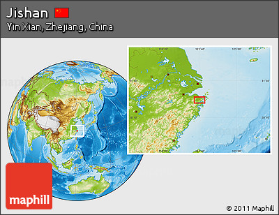 Physical Location Map of Jishan