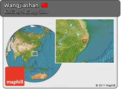 Satellite Location Map of Wangjiashan