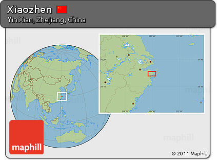 Savanna Style Location Map of Xiaozhen