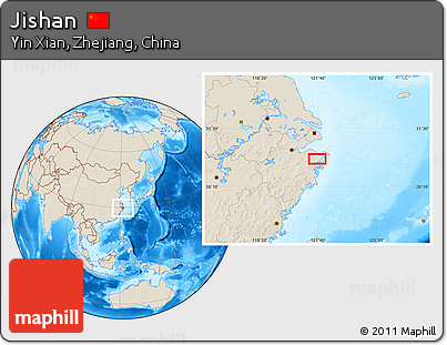 Shaded Relief Location Map of Jishan