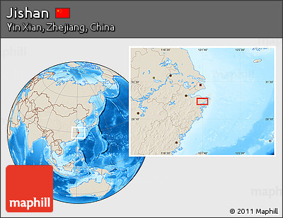 Shaded Relief Location Map of Jishan