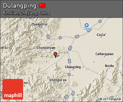 Shaded Relief Map of Dulangping