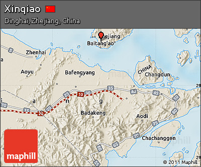 Shaded Relief Map of Xinqiao