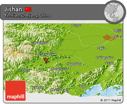 Physical Panoramic Map of Jishan