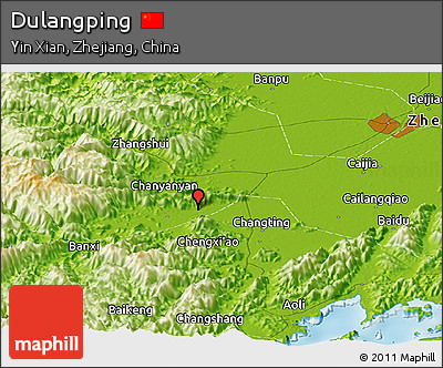 Physical Panoramic Map of Dulangping