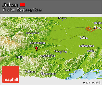 Physical Panoramic Map of Jishan