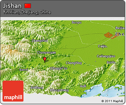 Physical Panoramic Map of Jishan