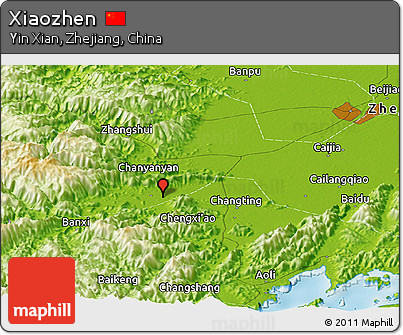 Physical Panoramic Map of Xiaozhen