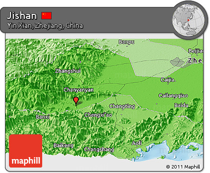 Political Panoramic Map of Jishan