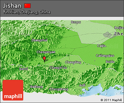 Political Panoramic Map of Jishan