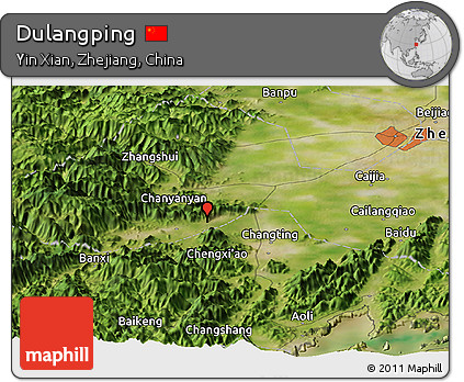 Satellite Panoramic Map of Dulangping