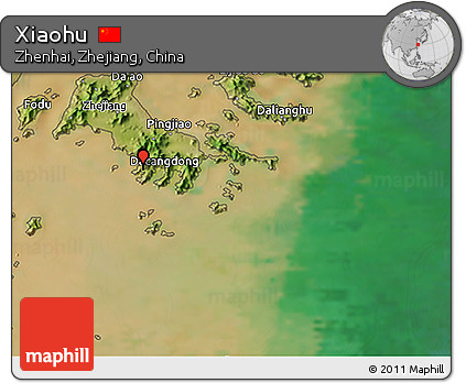 Satellite 3D Map of Xiaohu