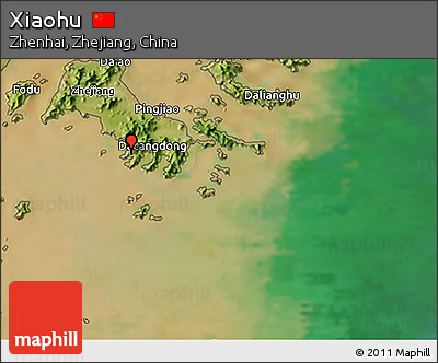 Satellite 3D Map of Xiaohu