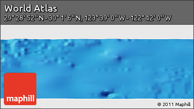 Physical Panoramic Map of the Area around 29° 44' 59" N, 123° 10' 30" W