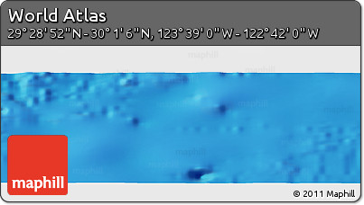 Physical Panoramic Map of the Area around 29° 44' 59" N, 123° 10' 30" W