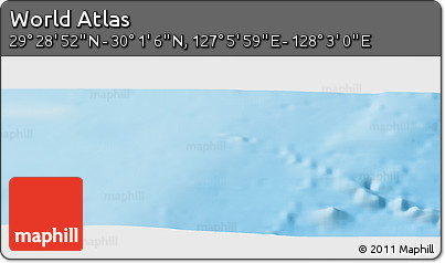 Physical Panoramic Map of the Area around 29° 44' 59" N, 127° 34' 30" E