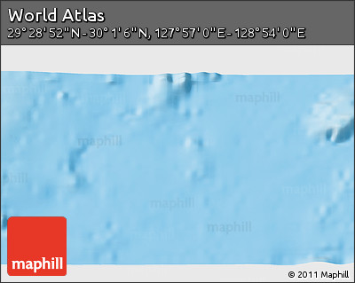 Physical 3D Map of the Area around 29° 44' 59" N, 128° 25' 30" E