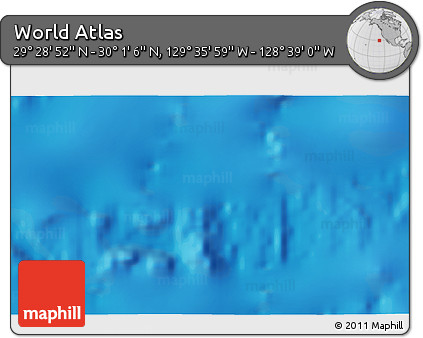 Physical 3D Map of the Area around 29° 44' 59" N, 129° 7' 30" W