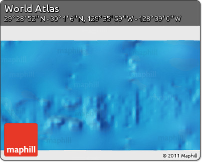 Physical 3D Map of the Area around 29° 44' 59" N, 129° 7' 30" W