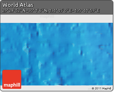 Physical 3D Map of the Area around 29° 44' 59" N, 135° 13' 29" E