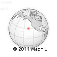 Outline Map of the Area around 29° 44' 59" N, 135° 4' 29" W, rectangular outline