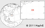 Blank Location Map of the area around 29° 44' 59" N, 136° 55' 30" E