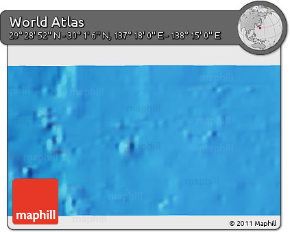 Physical 3D Map of the Area around 29° 44' 59" N, 137° 46' 30" E